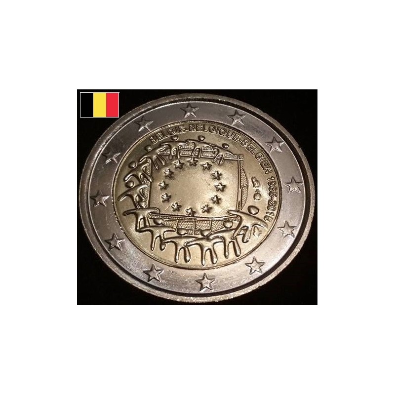 2 euros commémorative Belgique 2015 Drapeau pièce de monnaie €