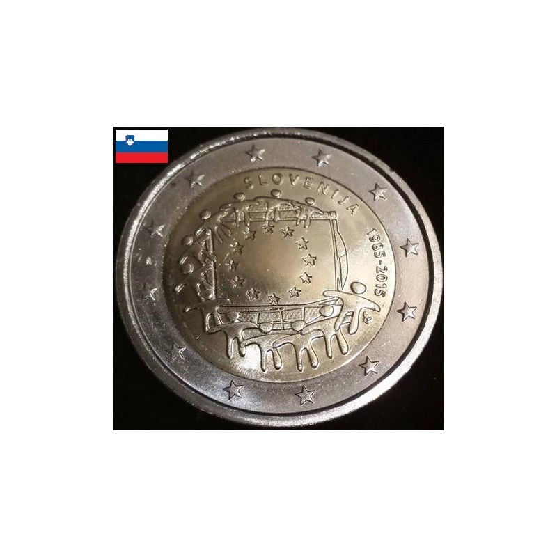 2 euros commémorative Slovénie 2015 Drapeau piece de monnaie €