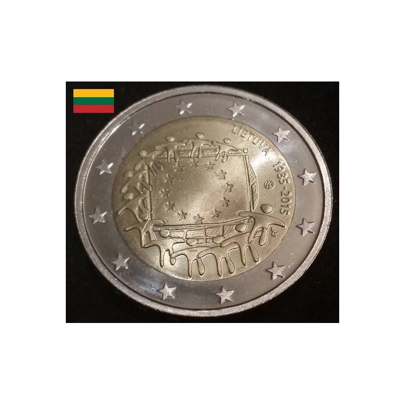 2 euros commémorative lituanie 2015 Drapeau piece de monnaie €