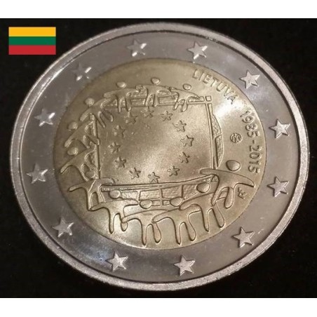 2 euros commémorative lituanie 2015 Drapeau piece de monnaie €