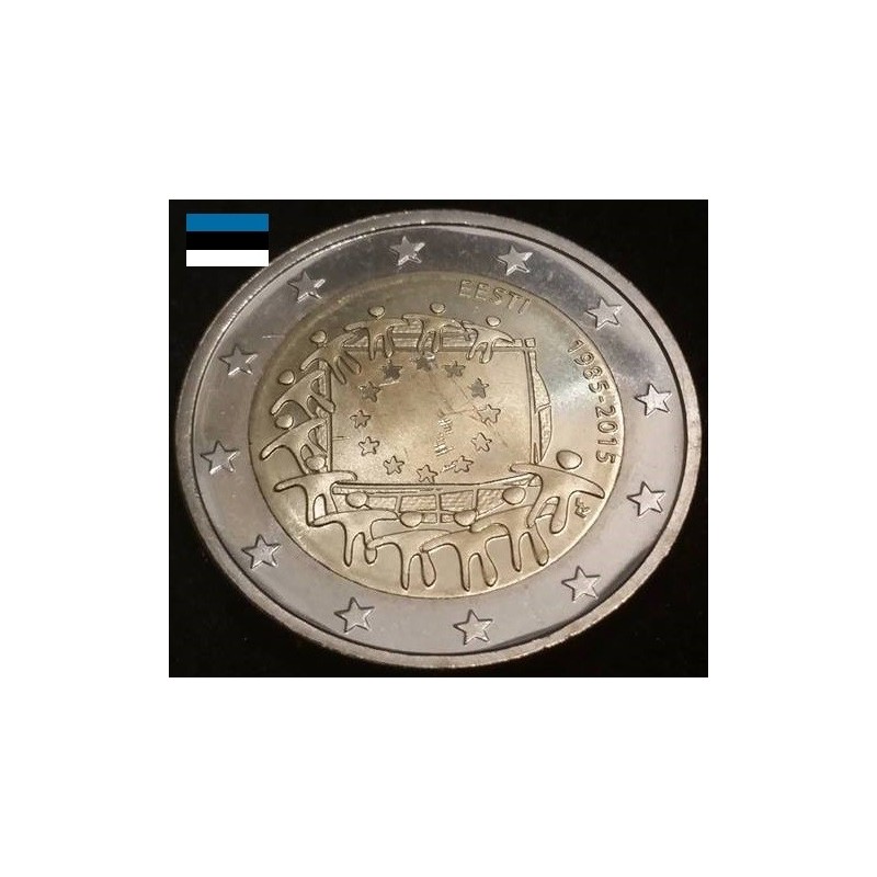 2 euros commémorative Estonie 2015 Drapeau piece de monnaie €