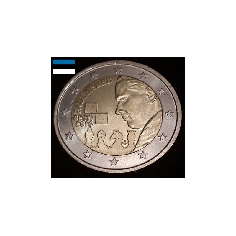 2 euros commémorative Estonie 2016 Paul Kérès piece de monnaie €