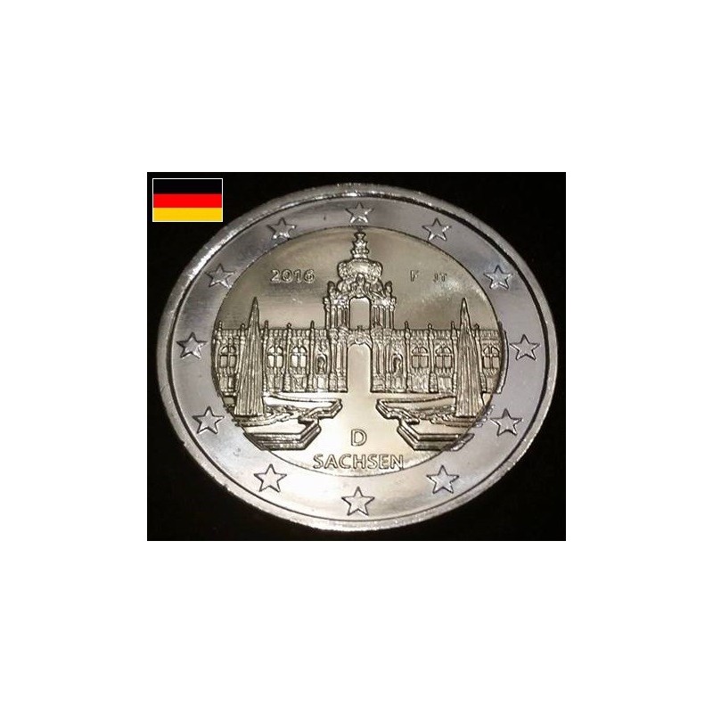 2 euros commémorative Allemagne 2016 Saxe piece de monnaie €