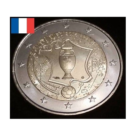 2 euros commémorative France 2016 UEFA EURO football piece de monnaie €