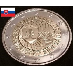 2 euros commémorative Slovaquie 2016 présidence union européenne piece de monnaie €