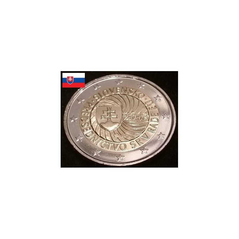 2 euros commémorative Slovaquie 2016 présidence union européenne piece de monnaie €