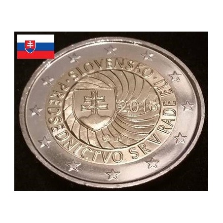 2 euros commémorative Slovaquie 2016 présidence union européenne piece de monnaie €