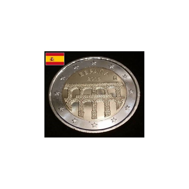 2 euros commémorative Espagne 2016 aqueduc de ségovie piece de monnaie €