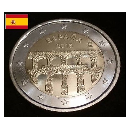 2 euros commémorative Espagne 2016 aqueduc de ségovie piece de monnaie €