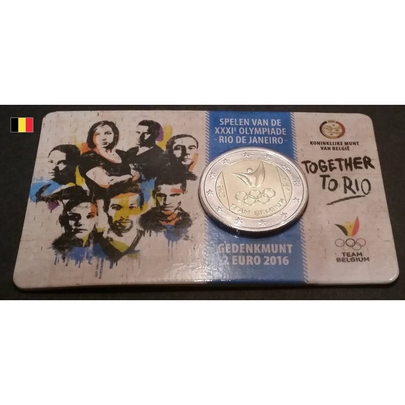 2 euros commémorative Belgique 2016 Team Belgium Rio de Janeiro flamande piece de monnaie €