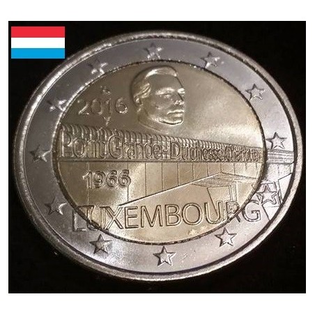 2 euros commémorative Luxembourg 2016 Pont de la grande duchesse Charlotte piece de monnaie €