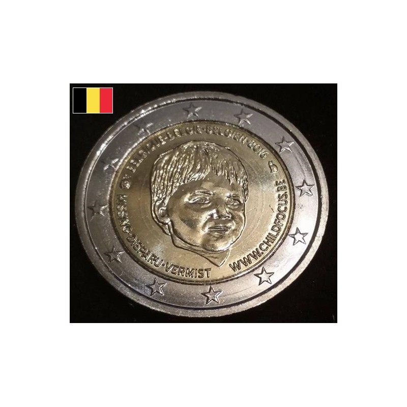 2 euros commémorative Belgique 2016 Enfants disparu piece de monnaie €