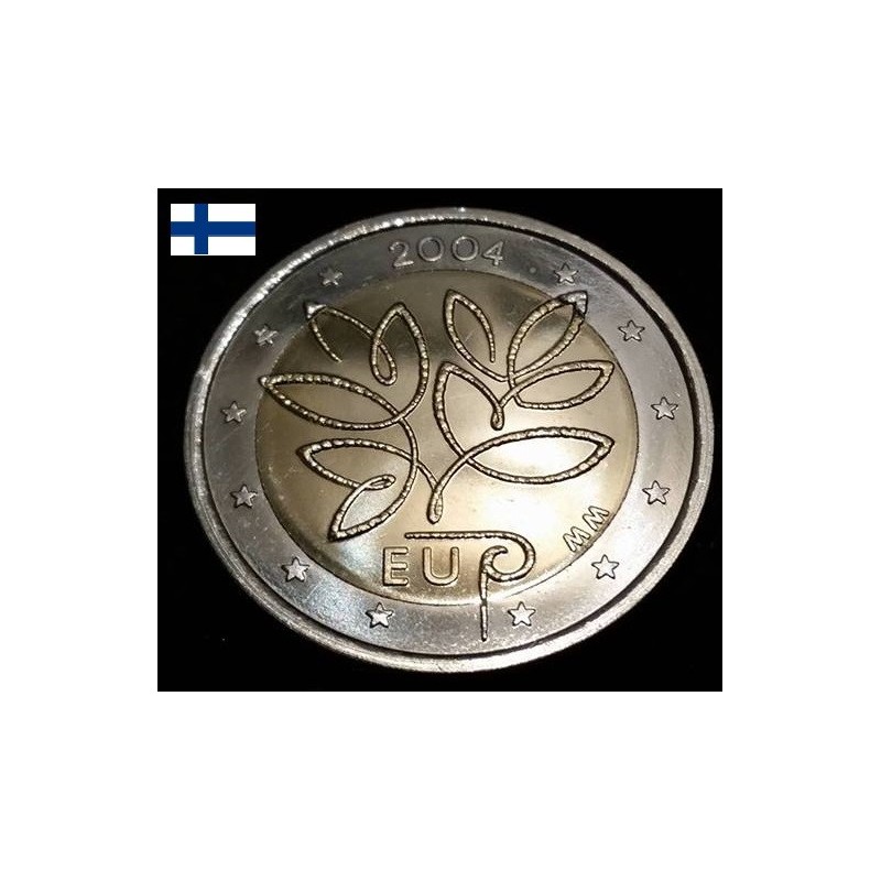Pièce de 2 euros commémorative Finlande 2004 élargissement de l'Union européenne