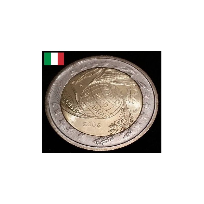 Pièce de 2 euros commémorative Italie 2004 programme alimentaire mondial
