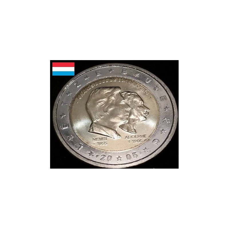 Pièce de 2 euros commémorative Luxembourg 2005 Grand-Duc Adolphe