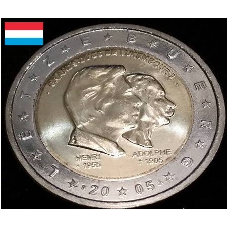 Pièce de 2 euros commémorative Luxembourg 2005 Grand-Duc Adolphe