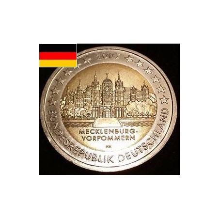 Pièce de 2 euros commémorative Allemagne  2007 Mecklembourg-Poméranie occidentale