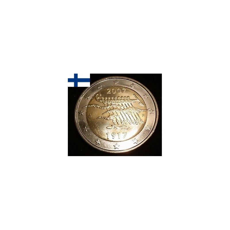 Pièce de 2 euros commémorative Finlande 2007 Pièce de 2 euros commémorative Finlande 2007