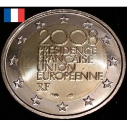 2 euros  commémorative France 2008 présidence française du Conseil de l'Union européenne  piece de monnaie €