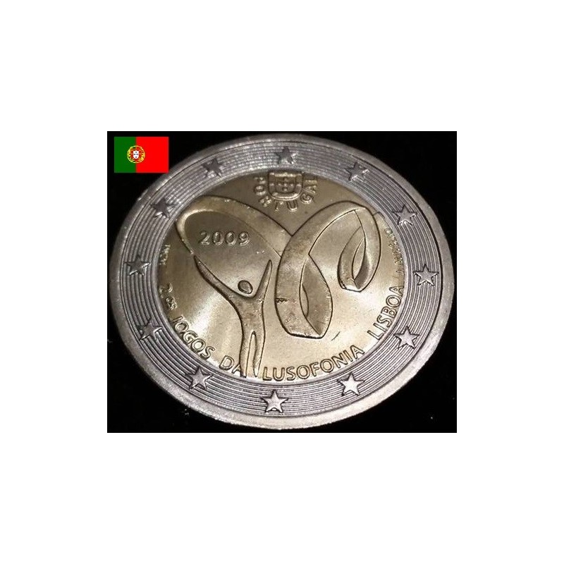 2 euros commémorative Portugal 2009 Jeux de la Lusophonie piece de monnaie €