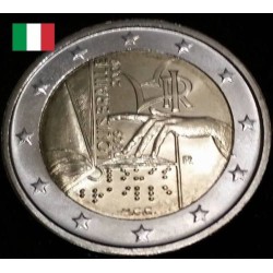 2 euros commémorative Italie 2009 Louis Braille piece de monnaie €