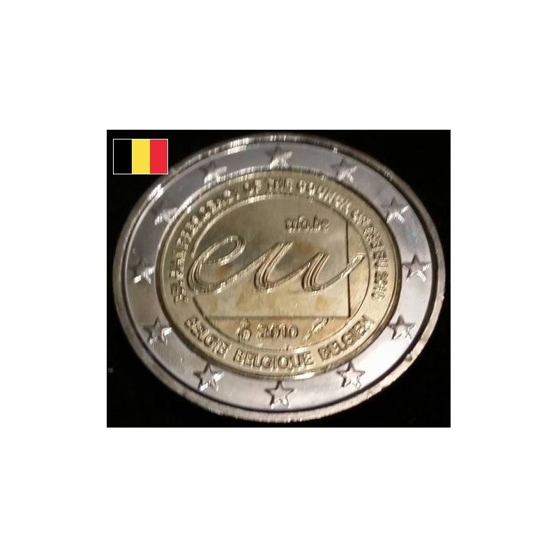 2 euros commémorative Belgique 2010 Présidence de la Belgique à l'Union Européenne piece de monnaie €