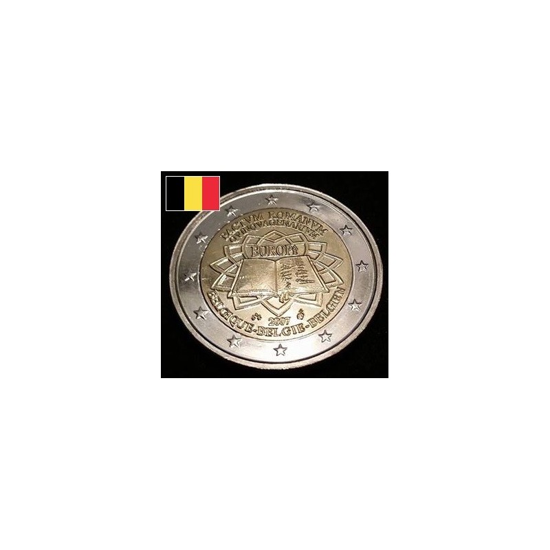 2 euros commémorative Belgique 2007 Traité de Rome emission commune