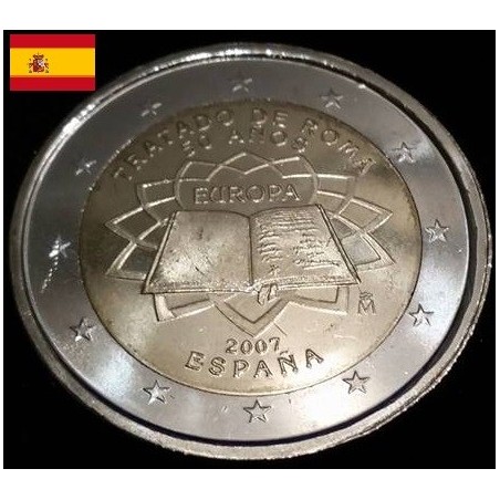 2 euros commémorative Espagne 2007 Traité de Rome emission commune