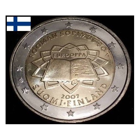 2 euros commémorative Finlande 2007 Traité de Rome