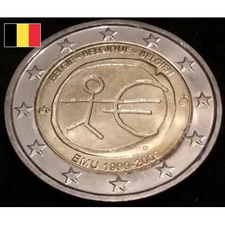 2 euros commémorative Belgique 2009 EMU piece de monnaie €