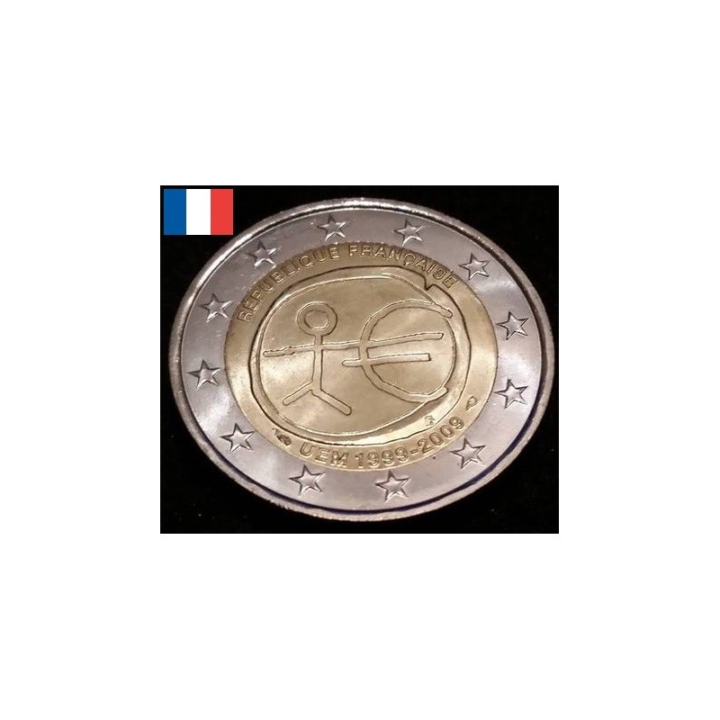2 euros commémorative France 2009 EMU piece de monnaie €