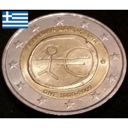 2 euros commémorative Grece 2009 EMU piece de monnaie €