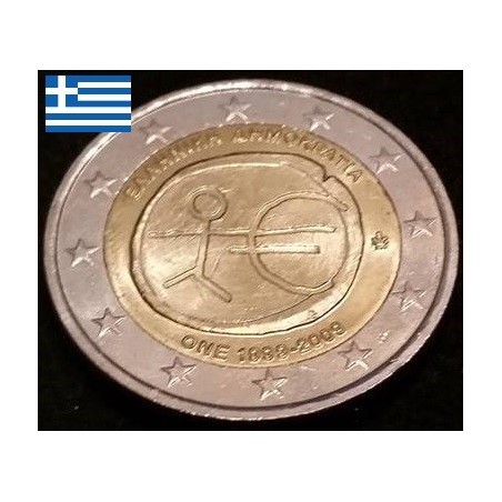 2 euros commémorative Grece 2009 EMU piece de monnaie €