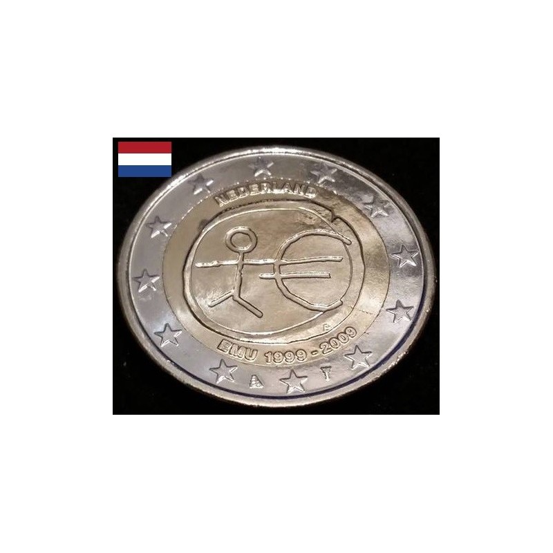 2 euros commémorative Pays Bas 2009 EMU piece de monnaie €