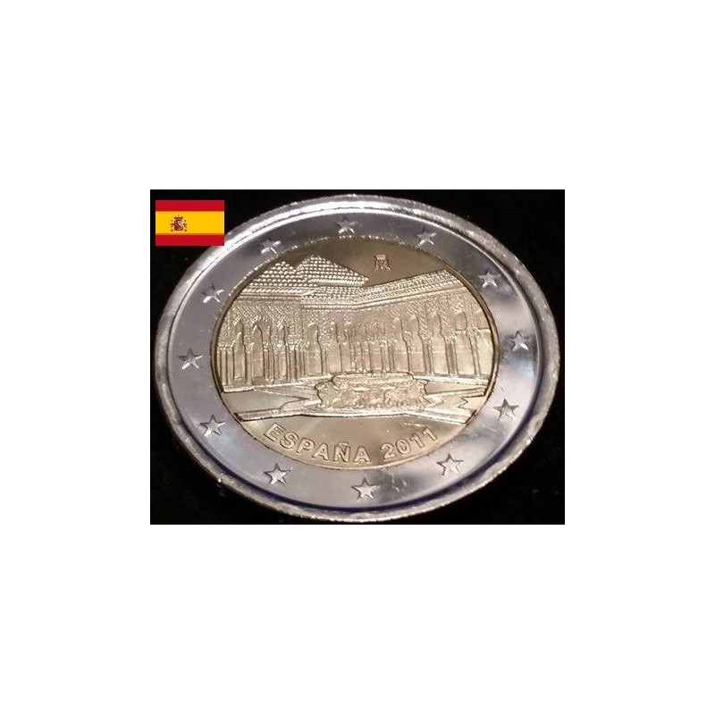 2 euros commémorative Espagne 2011 Grenade Alhambra  piece de monnaie €