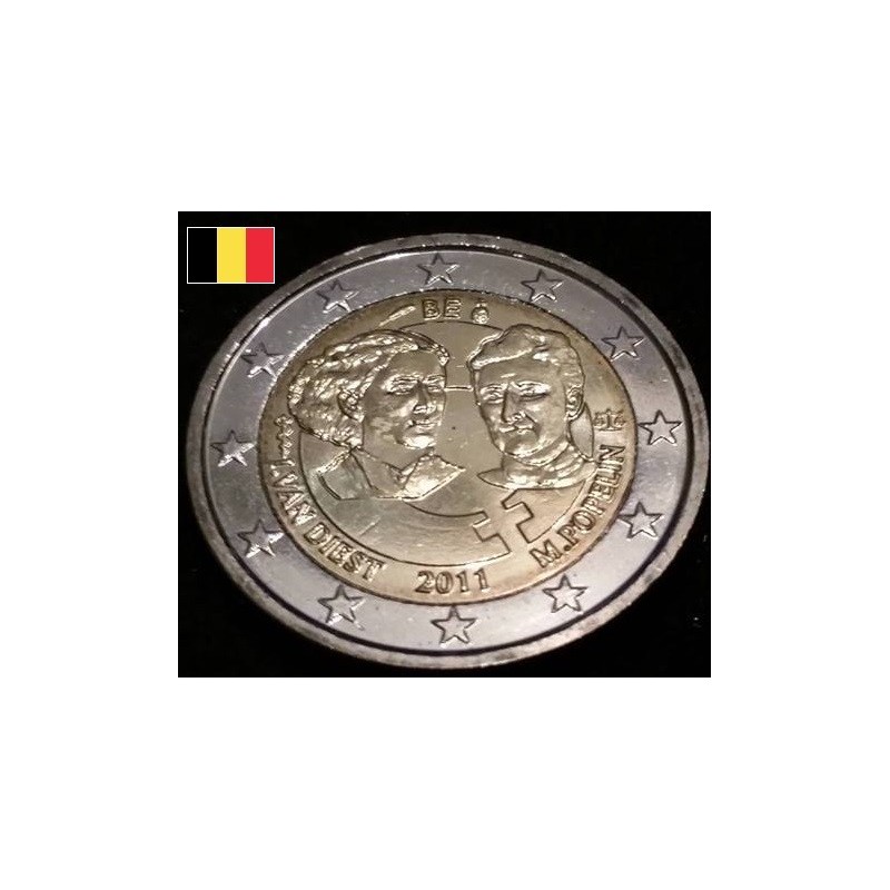 2 euros commémorative Belgique 2011 Journée internationale des droits de la femme  piece de monnaie €