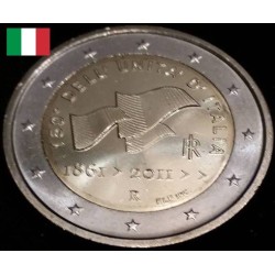 2 euros commémorative Italie 2011 anniversaire de l'unification italienne  piece de monnaie €