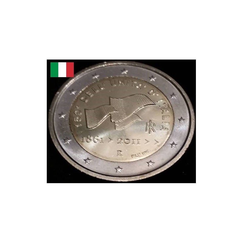 2 euros commémorative Italie 2011 anniversaire de l'unification italienne  piece de monnaie €