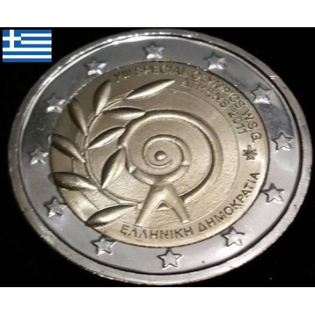 2 euros commémorative Grece 2011 Jeux olympiques spéciaux organisés à Athènes  piece de monnaie €