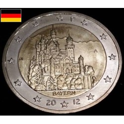 2 euros commémorative Allemagne 2012 Neuschwanstein pièce de monnaie €