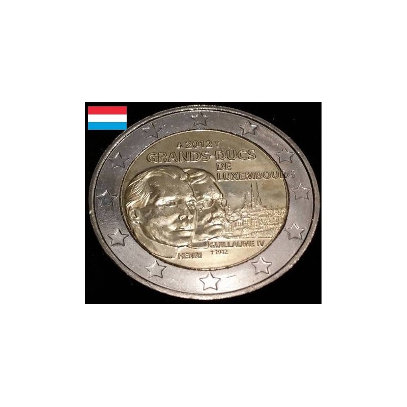 2 euros commémorative Luxembourg 2012 Grands-Ducs Henri et Guillaume IV pièce de monnaie €