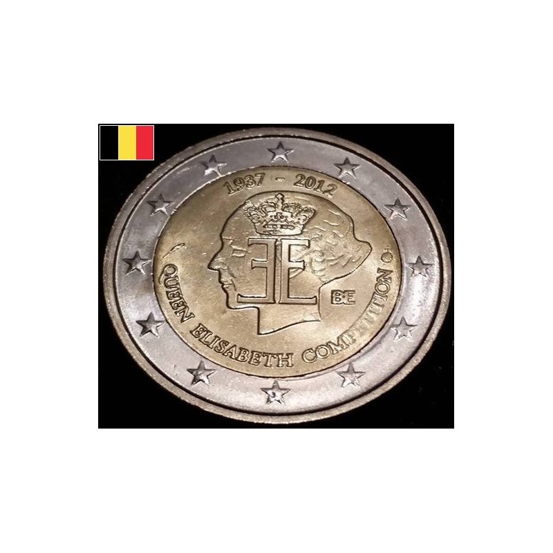 2 euros commémorative Belgique 2012 Concours Reine Elisabeth pièce de monnaie €