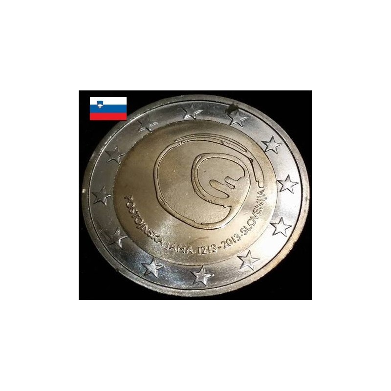 2 euros commémorative Slovénie 2013  grotte de Postojna piece de monnaie €