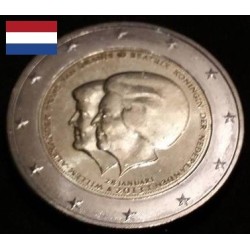 2 euros commémorative Pays Bas 2013 Reine Beatrix et Prince Willem piece de monnaie €