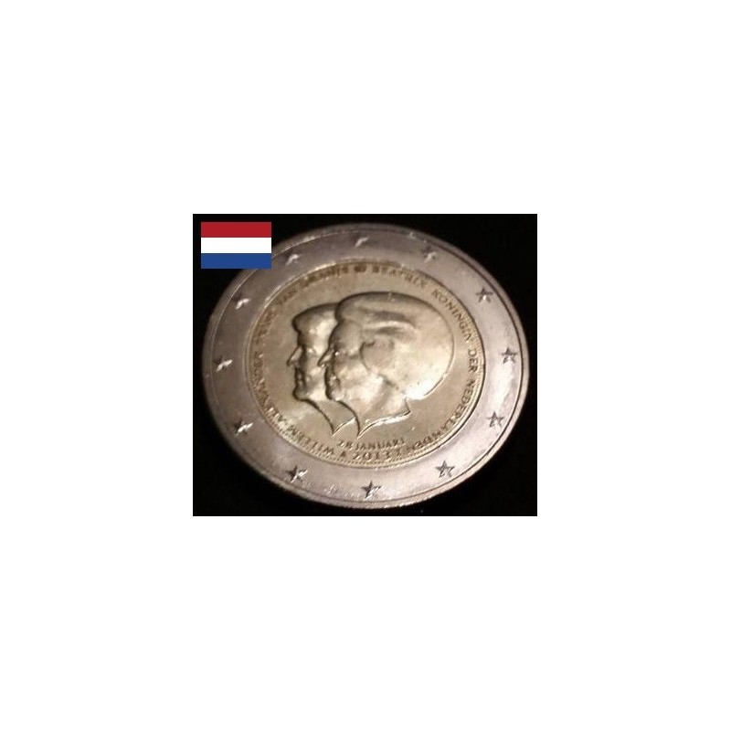 2 euros commémorative Pays Bas 2013 Reine Beatrix et Prince Willem piece de monnaie €