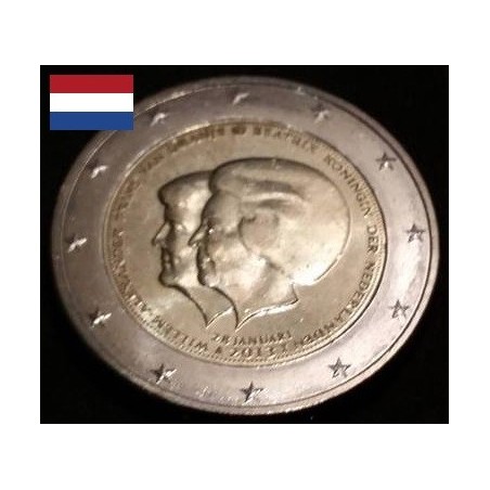 2 euros commémorative Pays Bas 2013 Reine Beatrix et Prince Willem piece de monnaie €