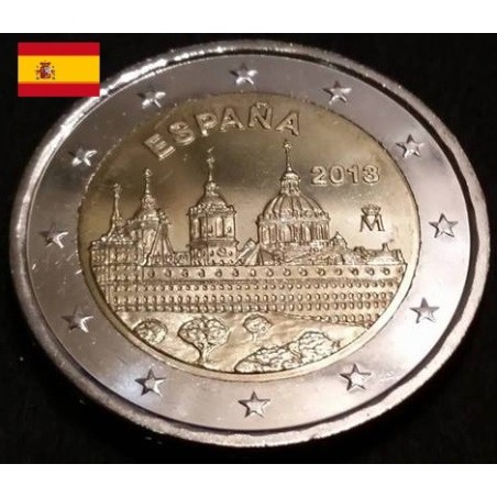 2 euros commémorative Espagne 2013  Site royal de Saint-Laurent-de-l'Escurial piece de monnaie €