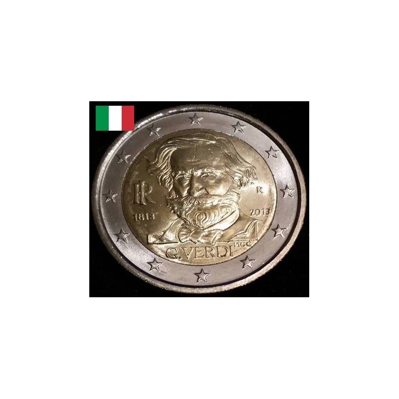 2 euros commémorative Italie 2013 Giuseppe Verdi piece de monnaie €