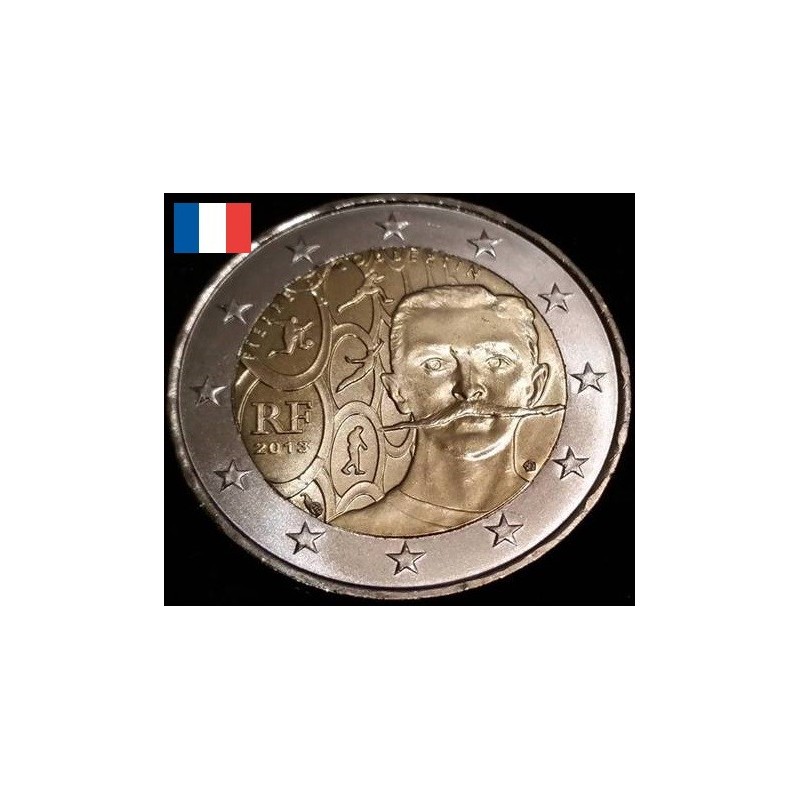 2 euros commémorative France 2013  Pierre de Coubertin piece de monnaie €
