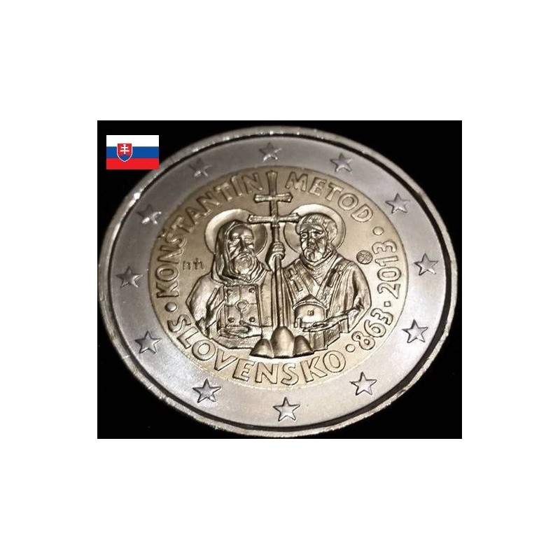 2 euros commémorative Slovaquie 2013 Mission bizantine piece de monnaie €